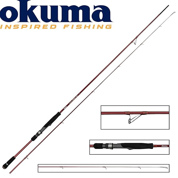 Okuma Egi Pro 245cm 3-20g Spinnrute, leichte Spinnruten für Barsch, Forellen & Zander, Ultraleicht Rute, Ultralight Angelrute
