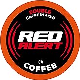 Red Alert Coffee Extra Strong Coffee Pods (Recyclable) Compatible With 2.0 Keurig K Cup Brewers, Caffeine, 40 Count (Pack of 1)