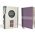 NIV, Giant Print Compact Bible, Leathersoft, Purple, Red Letter, Comfort Print