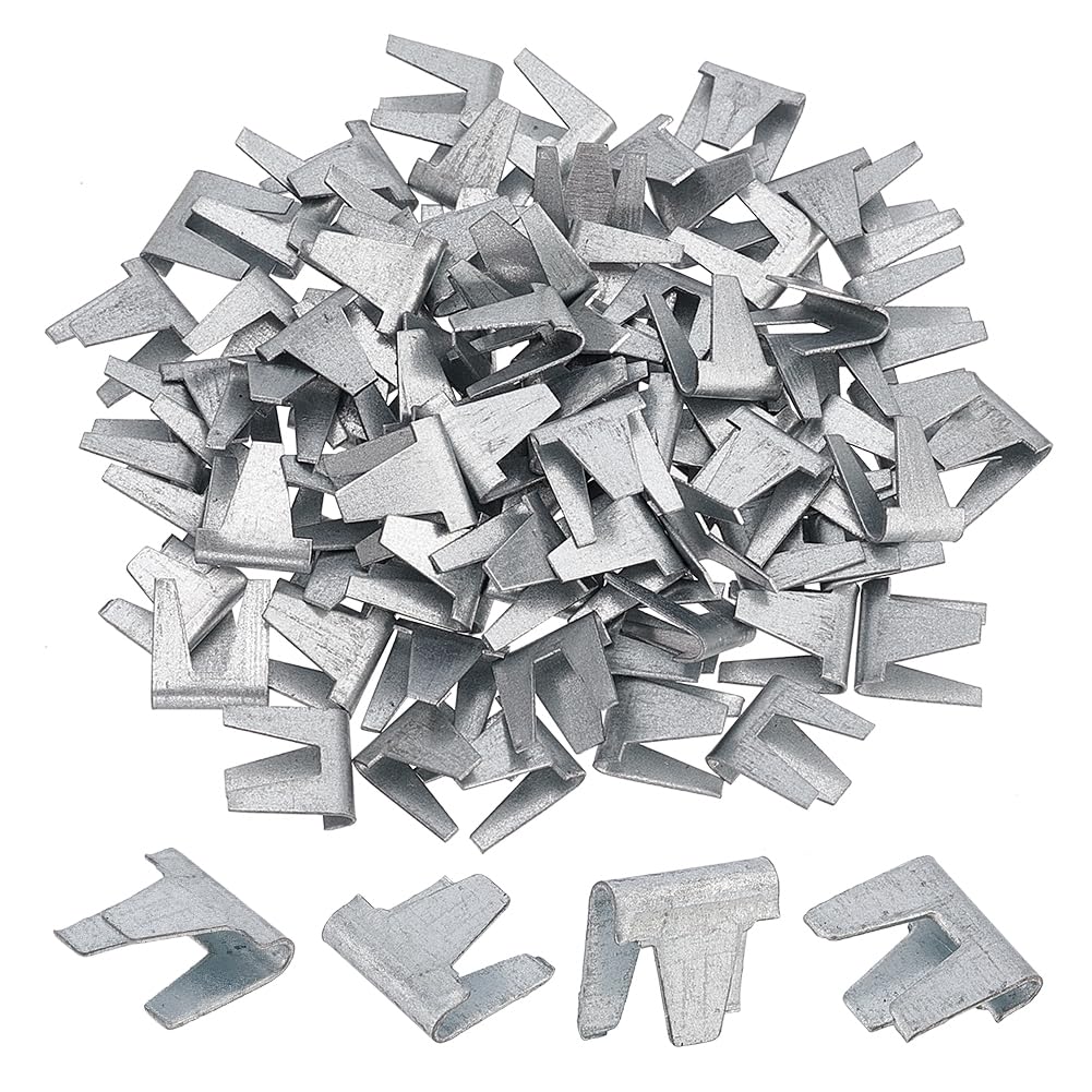 AHANDMAKER 100Pcs Upholstery Stay Wire Clips Wire Cage Buckle Clips Wire Cage Fasten Clips Buckle Pet Cage Clips for Birds Cat Dog