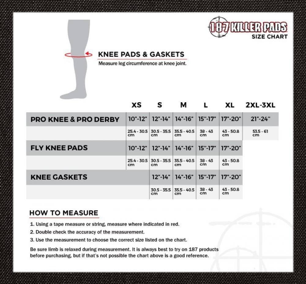 187 Killer Pads Pro Knee Pad, Black / White, Large : Sports & Outdoors