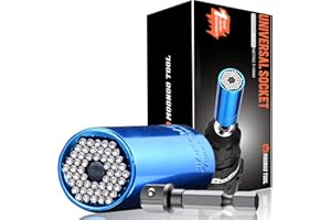 Moongo Tool Universal Socket, Gifts for Dad from Daughter Son - Christmas Gifts for Men, Father/Dad, DIY Handyman, Husband, Guys, Boyfriend, Him, Unique Tools for Men (7-19mm) Power Drill Adapter