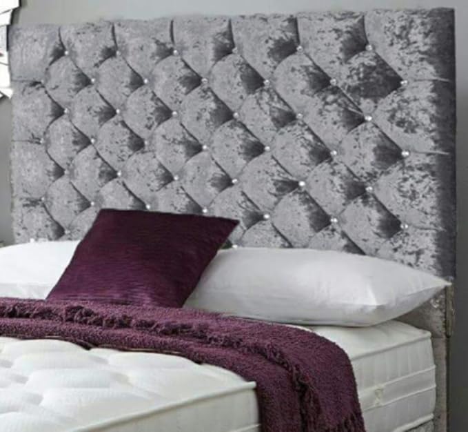 elegantbeds safron silver Velvet Headboard Great Style 32" Sizes (3FT
