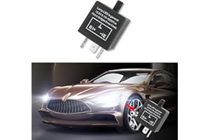 DWARFOO CF-13 LED Flasher Relay, Automotive Electronic Flashers, 3-Pin Adjustable LED Blinker Relay, 12V Flasher Relay Universal Car Accessories for for LED Turn Signal Fixing Hyper Blink Flash (1PCS)