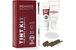 RB RENATA BEAUTY Tint Kit for Spot Coloring – Cream Hair Dye Kit with Developer and Application Brush, Covers Gray Hairs, Smu