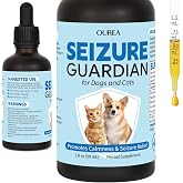 Seizure Guardian for Dogs and Cats, Nervous System Supplements Helps Manage Seizure Symptoms and Eases Anxiety and Stress, Natural Herbal Formula Calms the Nervous System (2 FL OZ)