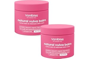 Vanibiss Natural Vulva Balm - Vulva Cream & Vaginal Moisturizer, Hydrating Vulvar Balm - Relieves Dryness, Itching, Irritation - Menopause Relief for Women - Estrogen Free (2oz) (Pack of 1)