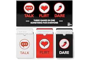 ARTAGIA Romantic Game for Couples - Date Night Ideas Girlfriend, Boyfriend, Newlywed, Wife or Husband. 3 Games in 1: Talk, Flirt, Dare. Reignite and Deepen Relationship with Your Partner.