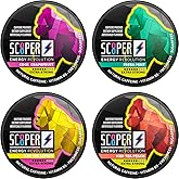 Scooper Energy I 4 cans I Mixed Box I Energy Pouches Sugarfree I 80 mg Natural Caffeine All Flavour Pack I 12 Pouches I Cool Grapefruit, Fresh Mint, Iced Peach & Lemon Tea