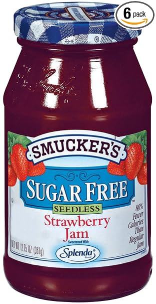 Smucker's sugar free jam seedless strawberry (051500040256)