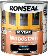 Ronseal 10 Year Woodstain Black Ebony 2.5L Brand New Protection view 3