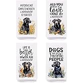 SPBL&L Black Labrador Retriever Dog Kitchen Towels Set of 4, Labrador Retriever Gifts for Women,Labrador Decor Tea Dish Towels for Kitchen,Labrador Decorative Hand Towels for Bathroom, 16x24 Inches