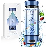 Hydrogen Water Bottle, Hydrogen Water Bottle Generator, 5-Min Electrolysis 1500 PPB Smart Water Ionizer with SPE/PEM Technology, Hydrogen Water Machine for Women Men Office School Bike Running,CA-102C