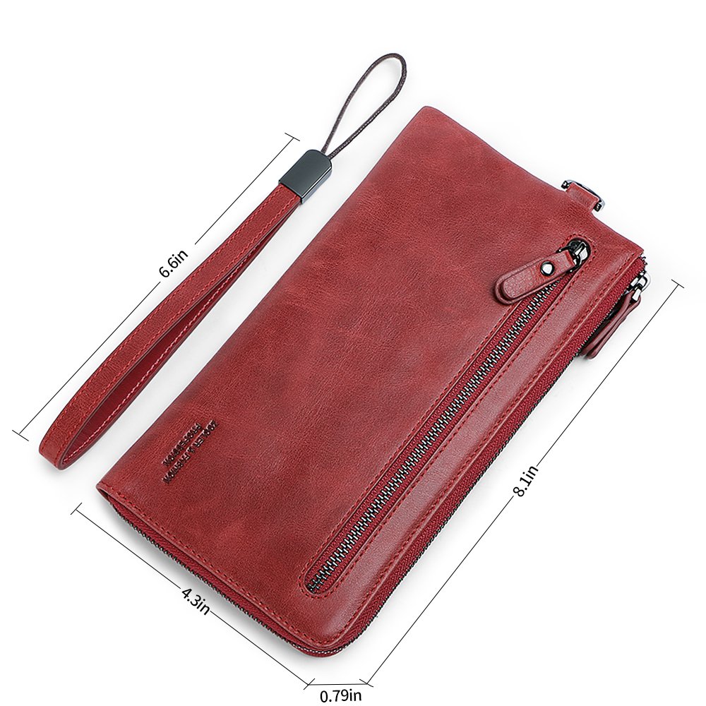 ZOOLER GLOBAL Genuine Leather Wallets Purses Card Case RFID Blocking Vintage Bifold Wallet