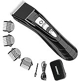 HAUSBELL Cordless Rechargeable Hair Clippers for Men, Women & Kids - Adjustable 4-Position Blade, Beard Trimmer, Professional Home Hair Cutting Kit with Travel Case, Barber Clippers