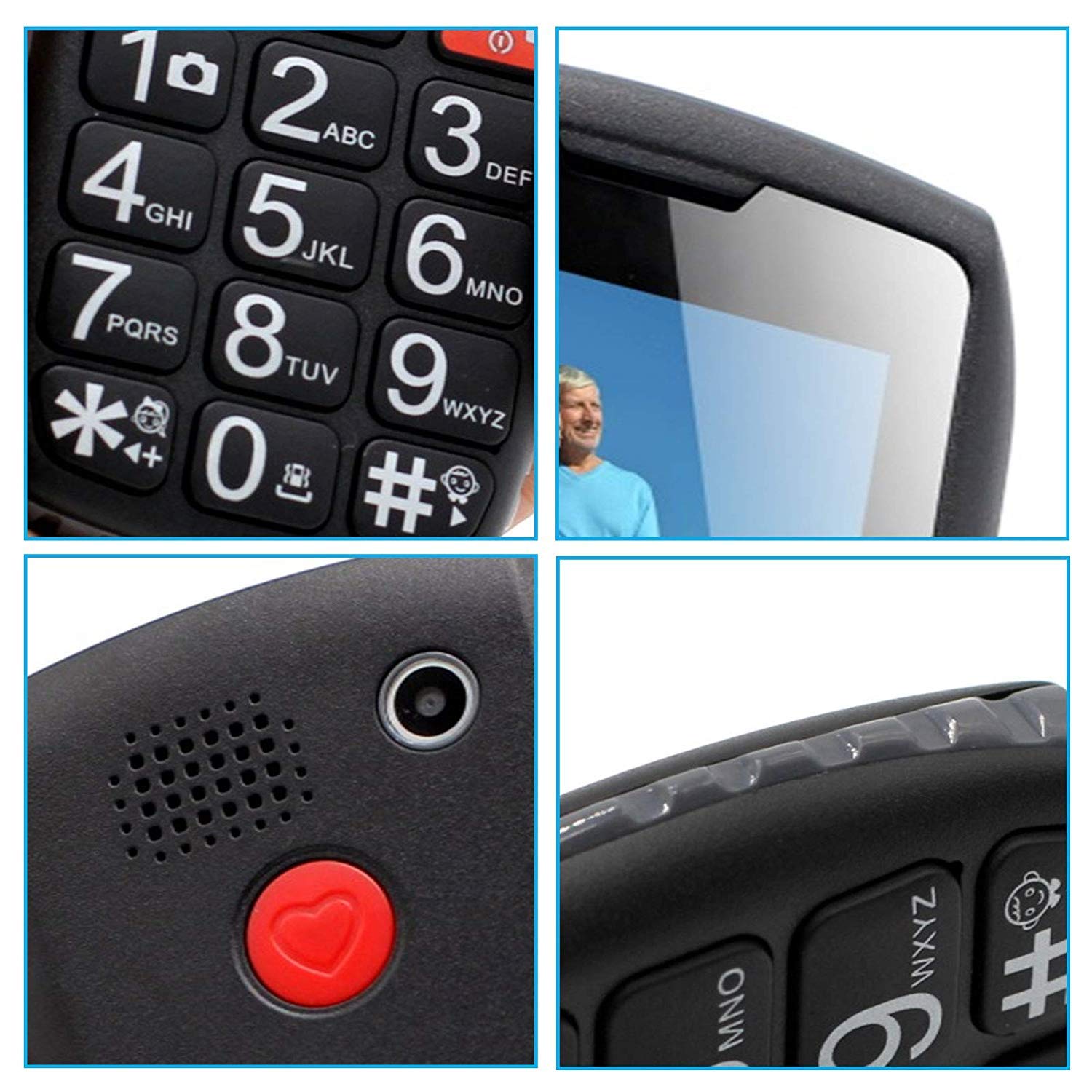 artfone C1 GSM Big Button Mobile Phones For Elderly, Senior Mobile Phone With SOS Emergency