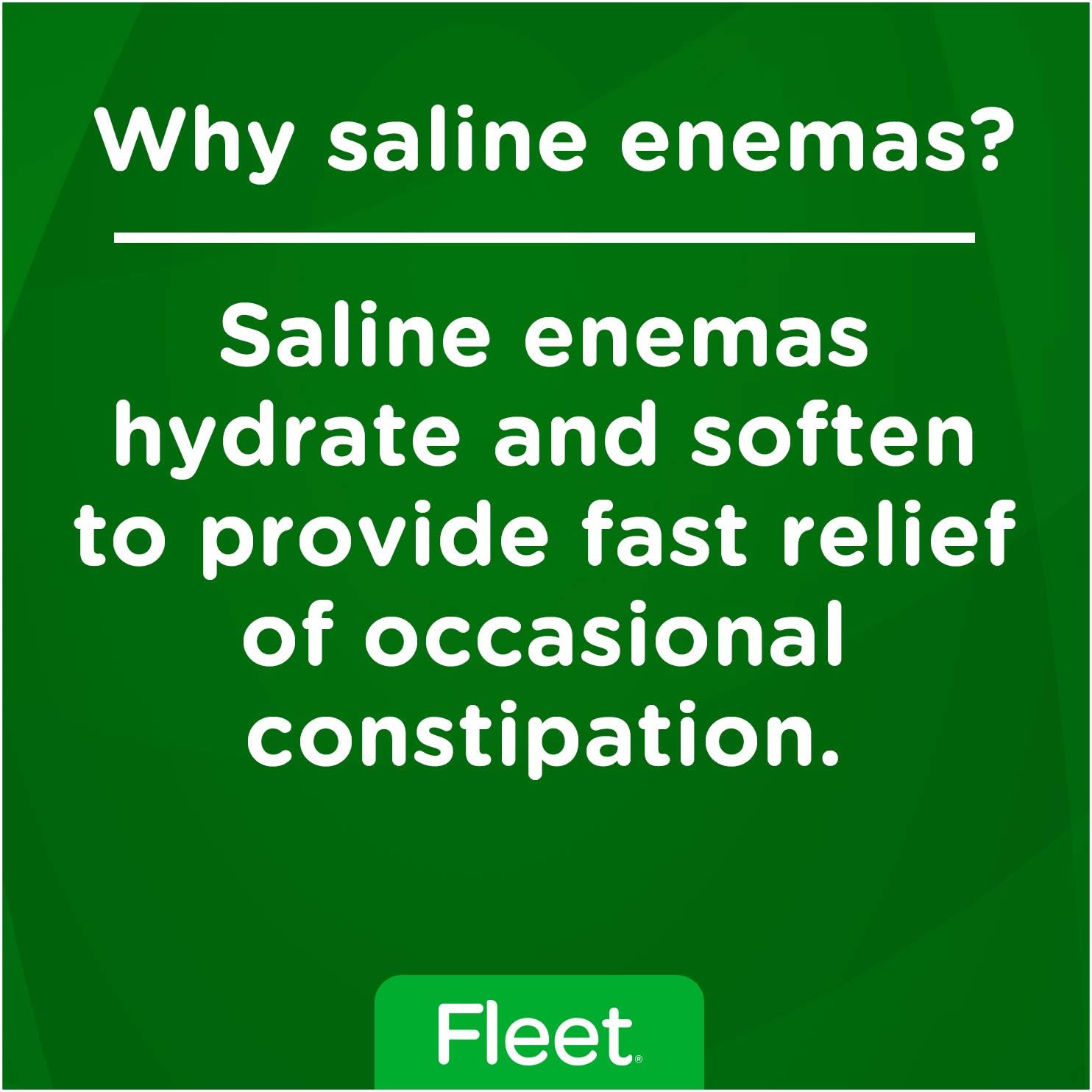 Fleet Laxative Saline Enema for Adult Constipation, 4.5 fl oz, 4 Bottles, 20164: Health & Personal Care