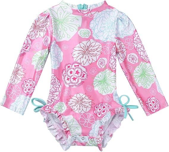 baby girl long sleeve bathing suit