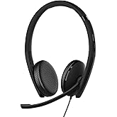EPOS I SENNHEISER C10 USB Headset with Microphone | Wired Headphones with Simple and Flexible USB C Connection and EPOS BrainAdapt™ Technology ,Black