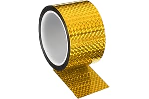 PATIKIL Prism Tape 2.4 Inch x 55 Yards, Holographic Metalized Reflective Self Adhesive for DIY Art Craft Wrapping Wall Decora