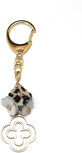 Amazon Co Jp Nanaオリジナルキーホルダーキットレザーフラワークローバー大gd ハラコホワイト ホビー