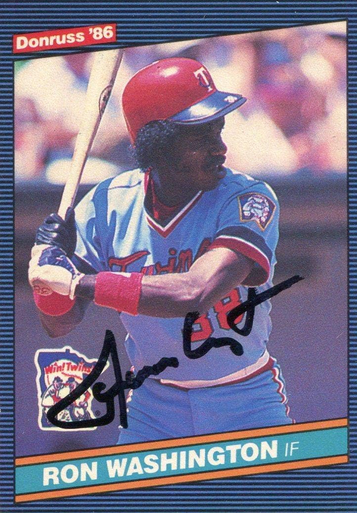 Ron Washington Autographed 1986 Donruss Card 560 Baseball Slabbed
