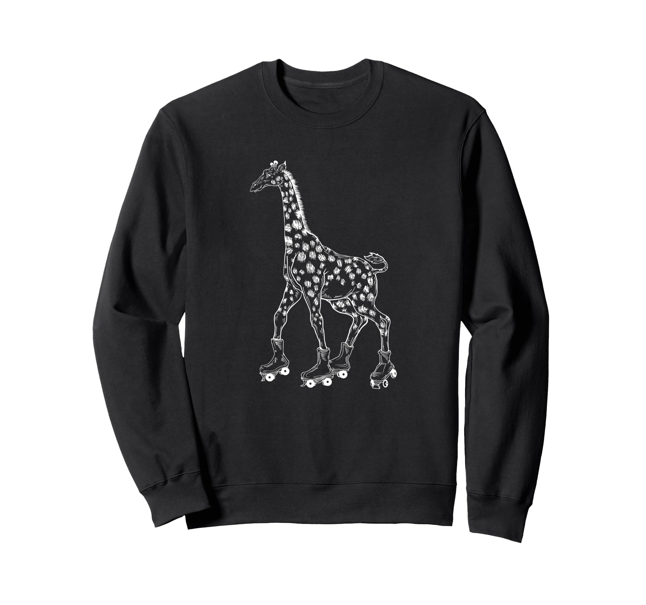 Giraffe Skating Roller Skates Derby Skater Funny Animal Sweatshirt
