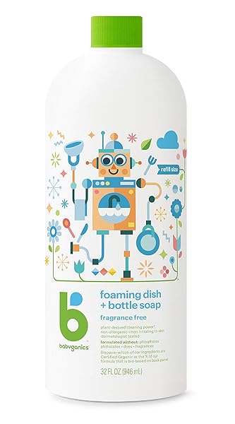 BABYGANICS FOAMING DISH & BOTTLE SOAP REFILL, FRAGRANCE...