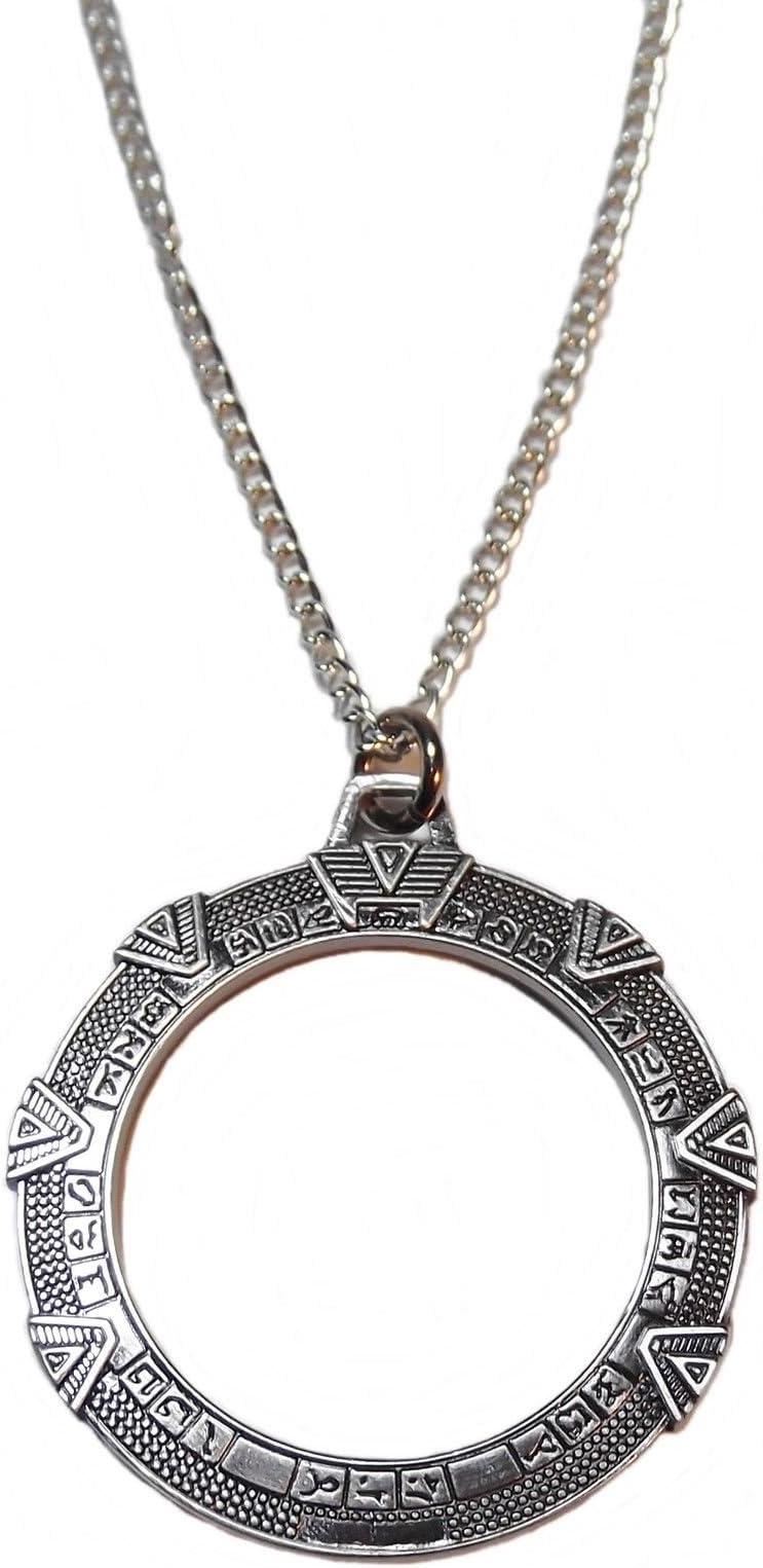 Main Street 24/7 Stargate Silver SG-1 Stargate Antique Finish Metal Necklace