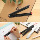 Akozon 30cm Folding Ruler with 0-300mm Length and 0-90° Protractor view 9