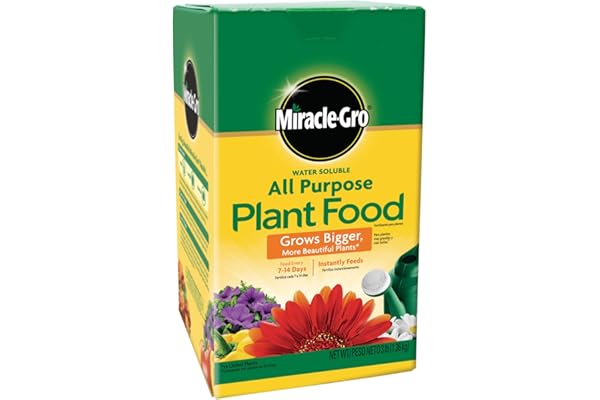 Miracle-Gro Water Soluble All Purpose Plant Food, Fertilizer for Indoor or Outdoor Flowers, Vegetables or Trees, 3 lbs.