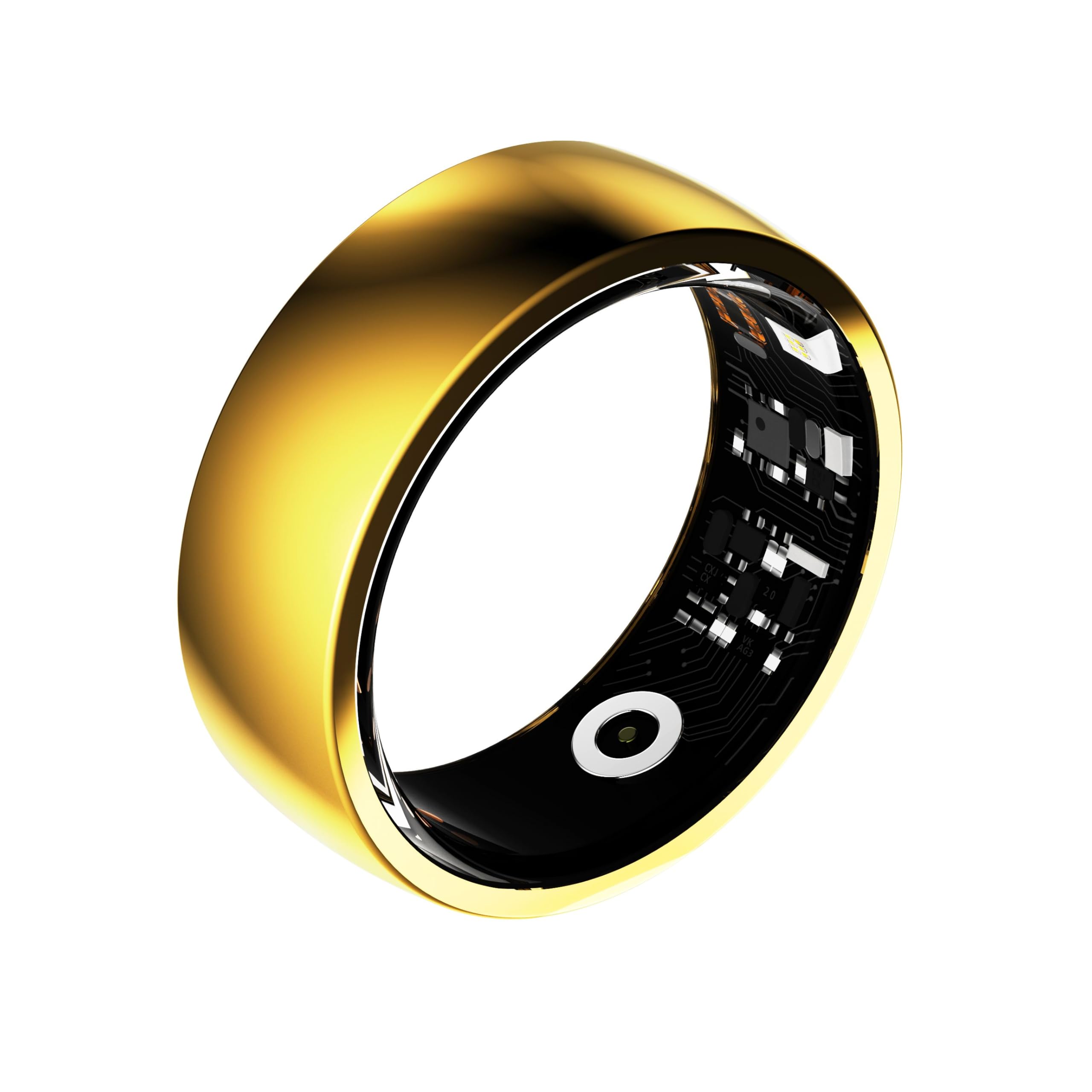 QFIT Q01 SMART RING, ADVANCED HEALTH, ACTIVITY & FITNESS TRACKER, SLEEP MONITORING, WATERPROOF, DURABLE AND PRECISE, LIGHTWEIGHT WITH LONG BATERRY LIFE (GOLD, 9 /18.9mm diameter 59.5mm perimeter)