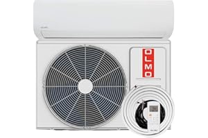 OLMO 9,000 BTU 230V Ductless Mini Split Air Conditioner & Heat Pump – 18.5 SEER2 Inverter System – Wall Mount Single Zone Cooling & Heating – Pre-Charged