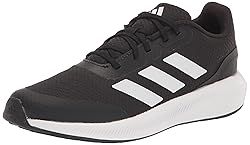 adidas Run Falcon 3.0 Shoe, Black/White/Black, 4.5