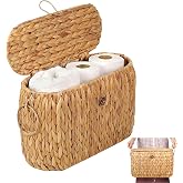 Amazon.com: Toilet Paper Basket with Lid & Handle, Wicker Toilet Paper ...