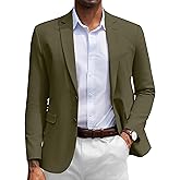 COOFANDY Men's Herringbone Blazer Slim Fit Cotton Sport Coats Two Buttons Casual Suit Jacket
