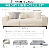 SHANNA Soft Chenille Sofa Cover L Shape 110x110cm White 1/2/3/4 Seater view 2