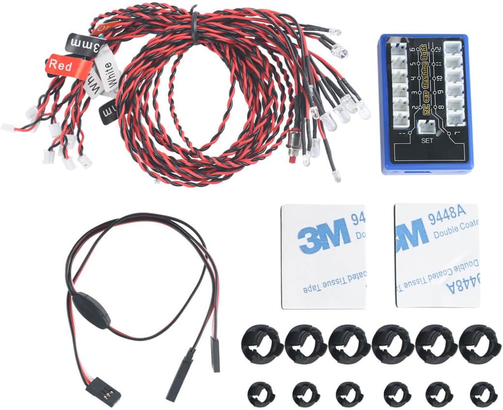4 Modes RC Flashing Light 12 LED Flashing Light System for RC Cars by RCRunning