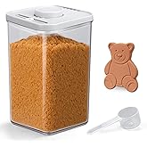 Mity rain Airtight Brown Sugar Container 2.7Qt/2600ml - Moisture-Proof Kitchen & Pantry Brown Sugar Keeper Container Airtight Saver Storage for Flour, Baking Supplies, Coffee with Locking Lid (1)