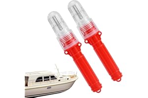 BTFO 2pcs Coast Guard Approved Marine Flares, Waterproof Boat Safety Flares with Intelligent Light Control for Emergency Sign