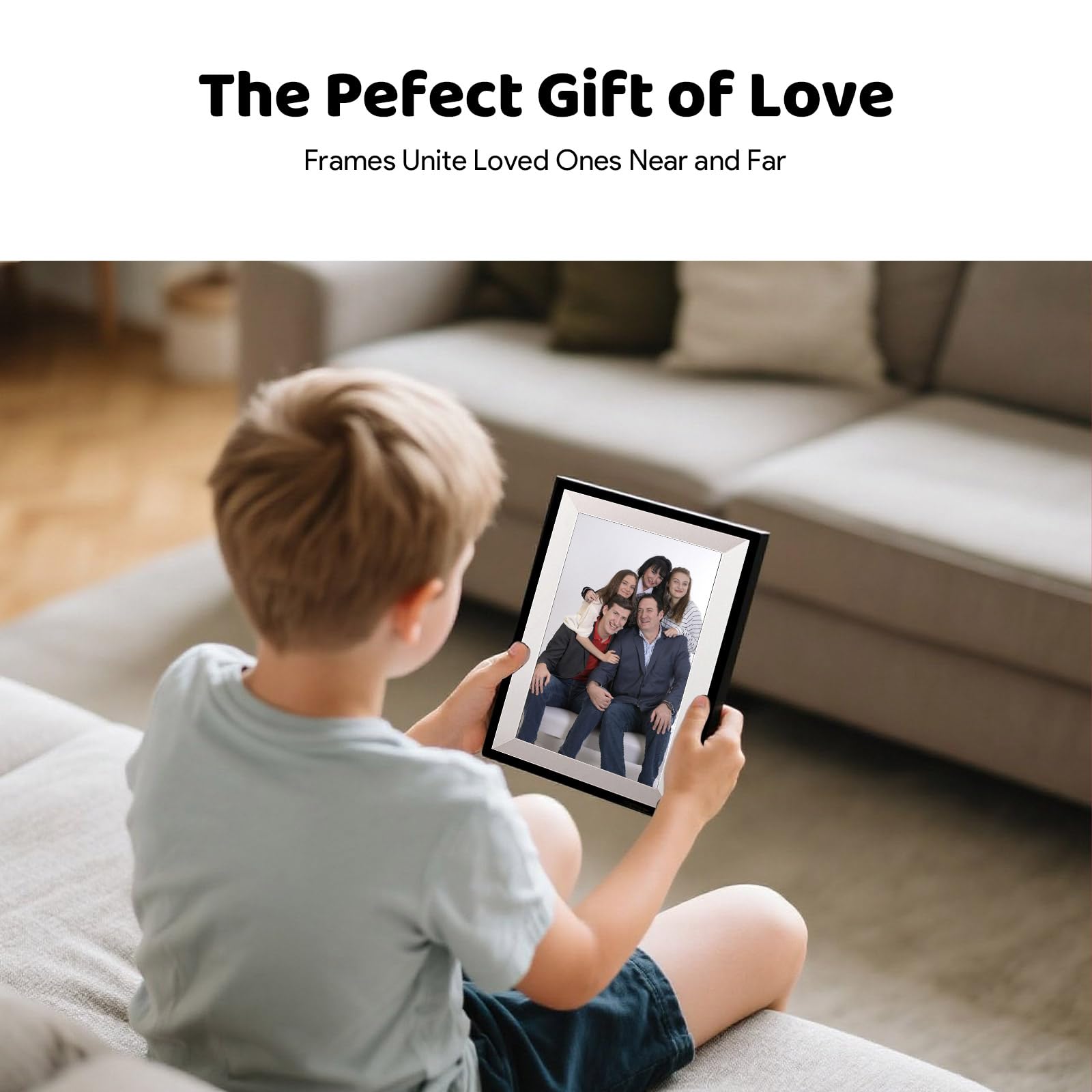 Frameo 10.1 Inch WiFi Digital Picture Frame, Photo Frame Electronic HD IPS Touch Screen 1280x800 32GB, Wall Mountable Smart Cloud Slideshow, Send Photos from Your Phone Anywhere, Gifts for Parents