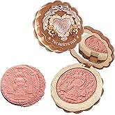 Flower Knows The Sweetie Bear Collection Silk Satin Blush,Talc-Free Peach Pink Powder Blush,Highly Pigmented,Buildable&Blendable,Natural Glow Cheek Color for a Fresh Look,Gift-Worthy(02 Garden Picnic)