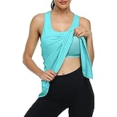 Kimmery Workout Tank Tops for Women with Built in Bra Lightweight Athletic Racerback