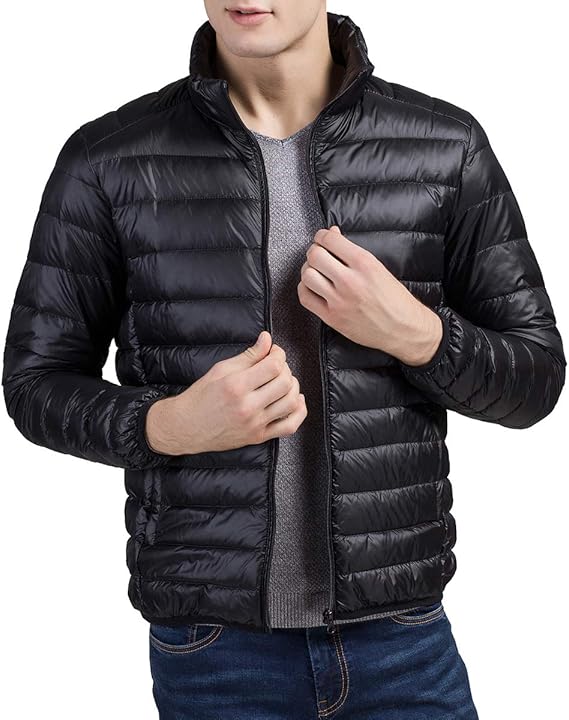 Amazon Anlin ダウンジャケット メンズ 超軽量 コート 無地 防寒