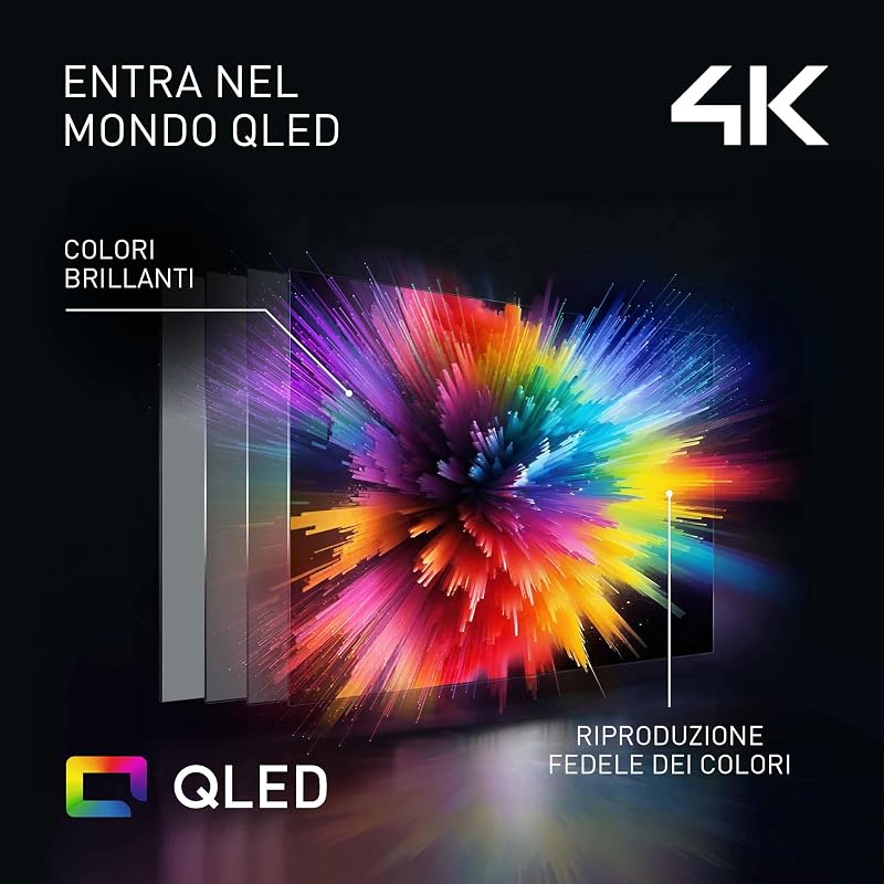 Premium TV-43W85BEZ, Serie W85B, 43 Pollici, Smart TV QLED 4K Ultra HD, 2025, 120Hz, Fire TV, Dolby Vision e Atmos, Modalità Game Extreme, Supporto Alexa, Apple, Bluetooth, Nero