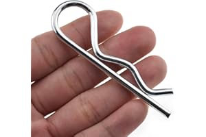 Hao Pro Hitch Pins Clips Cotter Pins Spring Clip Hair Pins 9 Pack for Trailer Hitch Pins Strong Spring Tension Thicker Sturdy for Tow Bar Tractors Mower Carts Truck 3.5mm Wire Diameter 75mm Length