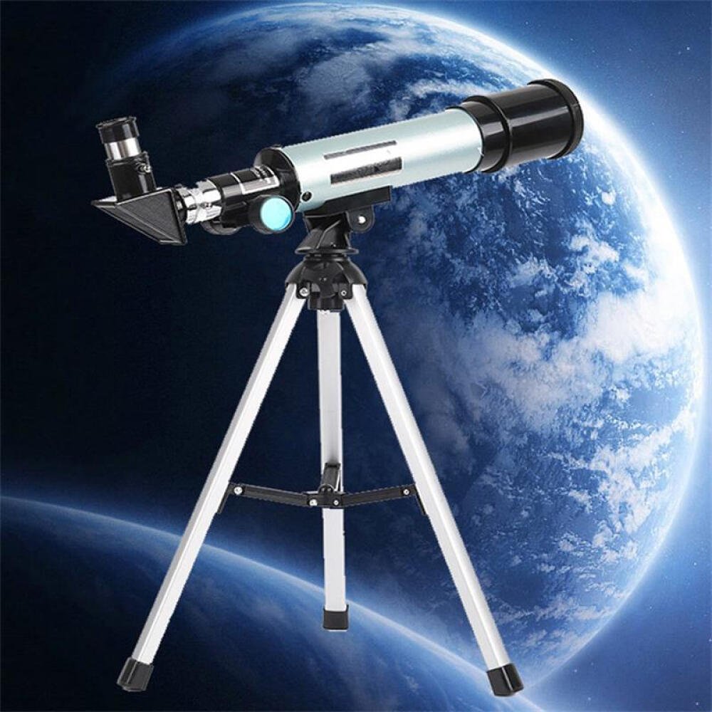 Telescope for Kids, Merkmak Educational Toy for Beginners Science Plastic Tools with Tripod and 3 Magnification Eyepieces 360/50mm Spotting Scope (Type 2)