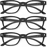 OUKEMAX 3-Pack Women's Reading Glasses with Blue Light Blocking and Anti-Glare Features