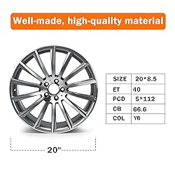 New 20" x 8.5" Rear Wheel Rim for