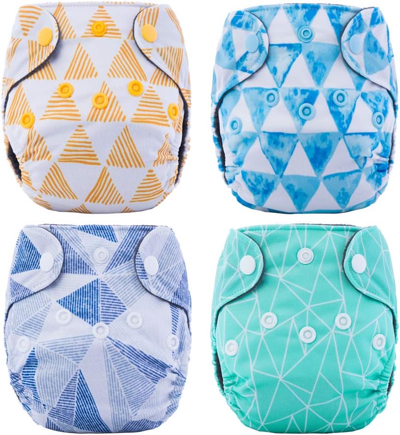 Thank u Mom Pocket Newborn Cloth Diapers for Less Than 12pounds Baby 4 Pack